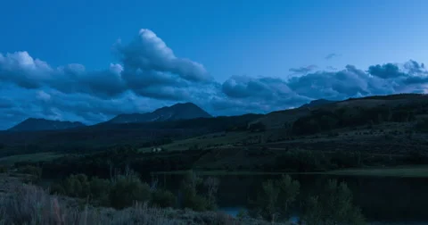 Blue Hour Cloud Time-Lapse Stock Footage 41669458