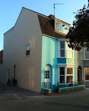 Blue house Stock Photos
