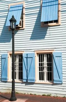Blue house Stock Photos