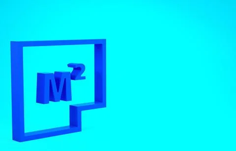 Blue House plan icon isolated on blue background. Minimalism concept. 3d illu Ilustración de archivo