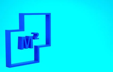 Blue House plan icon isolated on blue background. Minimalism concept. 3d illu Ilustración de archivo