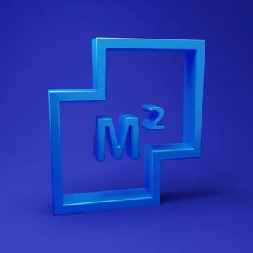 Blue House plan icon isolated on blue background. Minimalism concept. 3D re.. Ilustración de archivo
