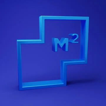 Blue House plan icon isolated on blue background. Minimalism concept. 3D re.. Stock Illustration
