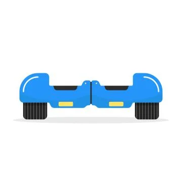 Blue hoverboard with shadow Stock Illustration