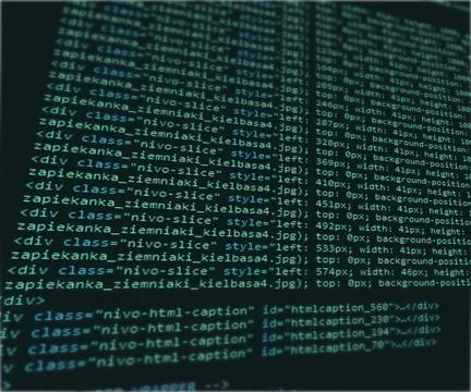 Blue html code Stockillustratie