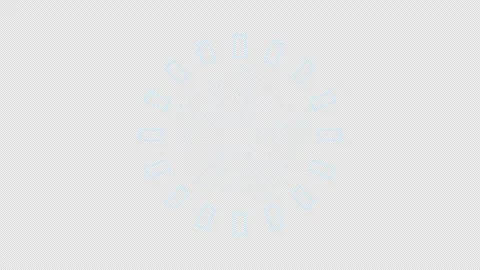 Blue HUD element randomly rotate seamless loop alpha channel 3d render. Display 動画素材 289033979