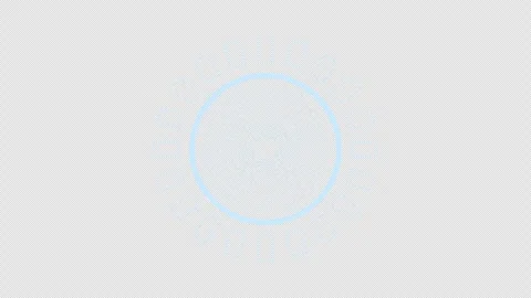 Blue HUD element rings seamless loop alpha channel 3d render. Display loading 動画素材 289033883