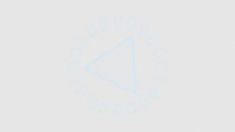 Blue HUD element target seamless loop alpha channel 3d render. Display loading Video stock 289033895