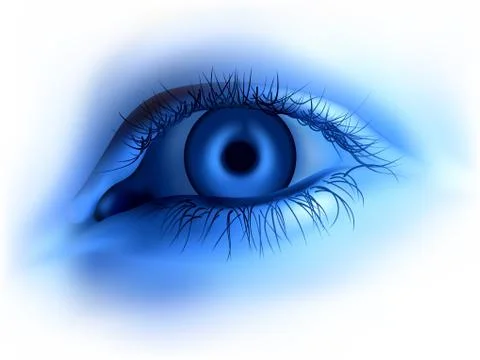 Blue Human Eye Stock Illustration