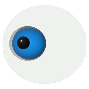 Blue human eyeball vector icon set for web design and vision symbol	 Stock Illustration