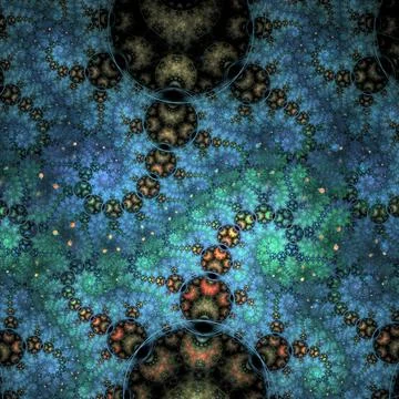 Blue Hyper-Fern Stock Illustration