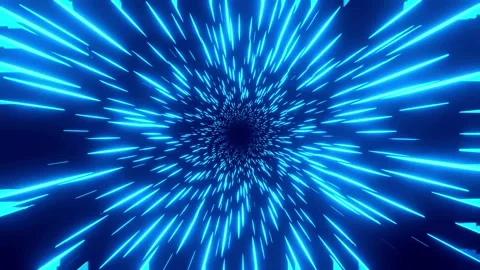 Blue hyperdrive light speed tunnel. abstract creative cosmic sci-fi 3D video Stock Footage 239548737