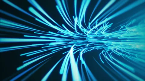 Blue Hyperspace Jump with Loop Rotation Video stock 101119651