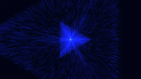 Blue hyperspace light speed starfield warp tunnel abstract space travel Vídeos de archivo 332108137