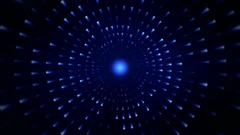 Blue Hyperspace Tunnel Warp Speed Motion Loop Background Stock Footage 340137992