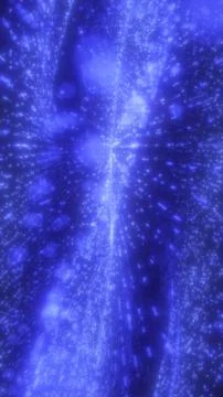 Blue hyperspace warp speed glowing particles and light rays Stock Illustration