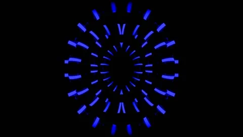 Blue Hypnotic Circles 库存影片 193367836