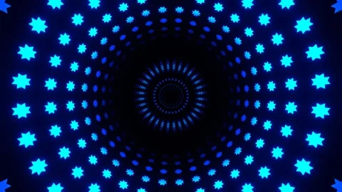 Blue Hypnotic Radial Pulse Background VJ Loop in 4K Stock Footage 341669685