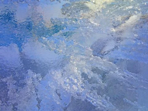 Blue ice, arctic ice background. Stock Photos