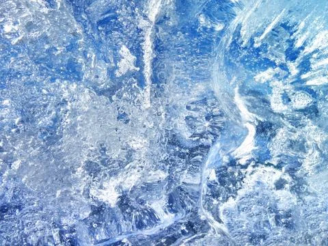 Blue ice, arctic ice background. Stock Photos