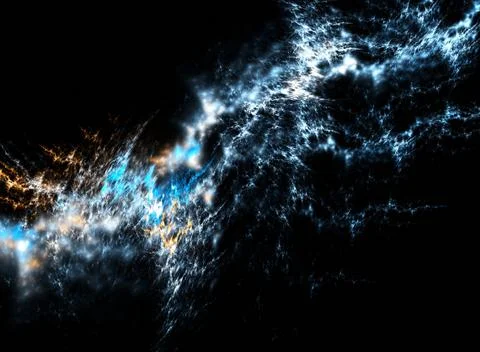 Blue ice on a black Stock Illustration