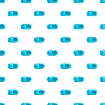 Blue ice boat cartoon pattern seamless illustration Illustrazione stock