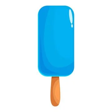Blue ice cream bar refreshing on a hot summer day Stock Illustration