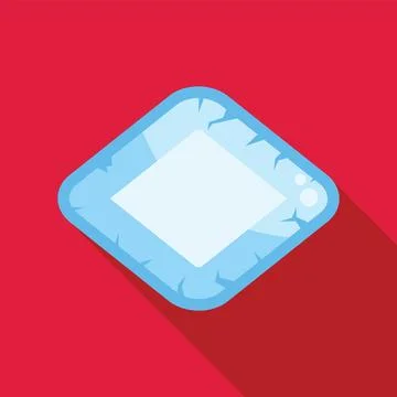 Blue ice cube with cracks isometric food icon Stock-Illustration