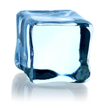 Blue ice cube Stock Photos