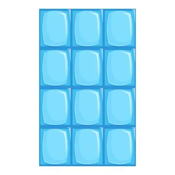 Blue ice cube tray making refreshing ice for summer beverages Stock-Illustration