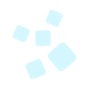 Blue Ice Cubes Icon Vector Illustration イラスト素材