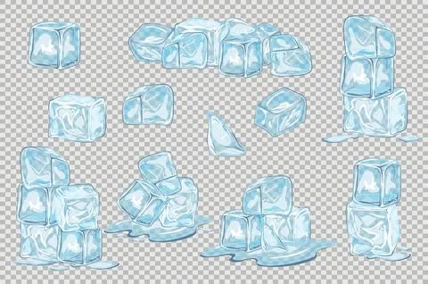 Blue Ice Cubes Illustrazione stock
