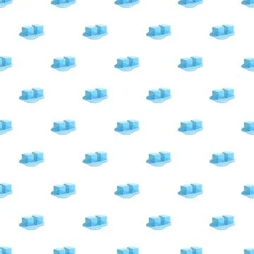 Blue ice cubes melting pattern seamless background 스톡 일러스트