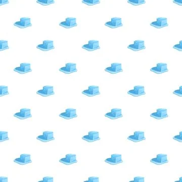 Blue ice cubes melting seamless pattern background 库存插图