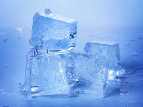 Blue ice cubes Foto stock