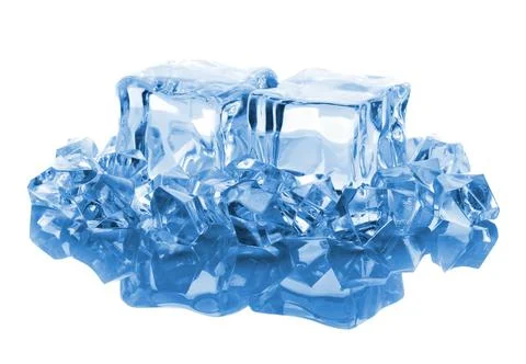 Blue ice cubes Stock Photos