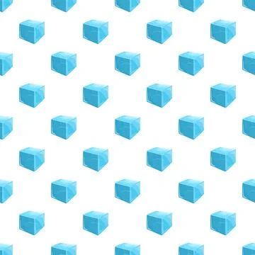 Blue ice cubes seamless pattern cold background 스톡 일러스트