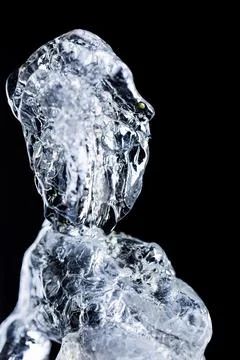 Blue ice macro Photos