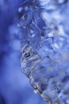 Blue ice macro Photos