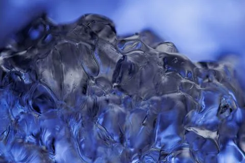 Blue ice macro Photos
