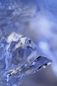 Blue ice macro Photos