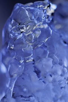 Blue ice macro Photos