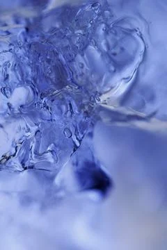 Blue ice macro Photos