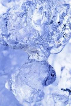Blue ice macro Photos