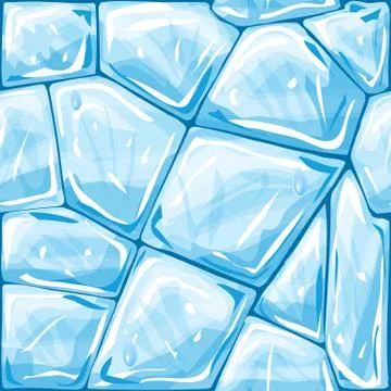 Blue ice seamless pattern Stock Illustration