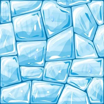 Blue ice seamless pattern Stock Illustration