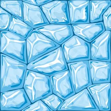 Blue ice seamless pattern Stock Illustration