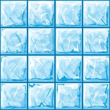 Blue ice seamless pattern Stock Illustration