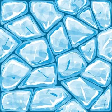 Blue ice seamless pattern Stock Illustration