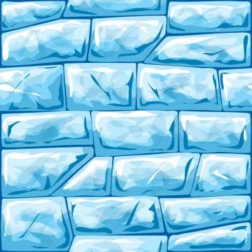 Blue ice seamless pattern Stock Illustration